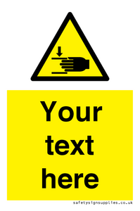 Custom warning crushing of hands